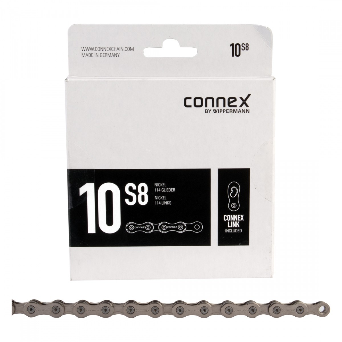 Connex 10-Speed 8-Component Nickel Coated Chain High-Performance Lightweight 9390₽