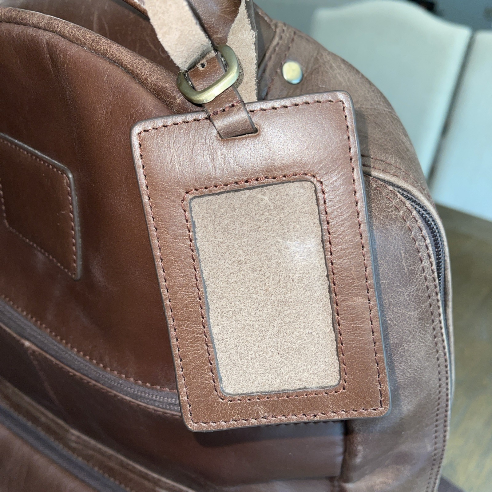 100% Leather Backpack Padded Computer Compartment… - image 13