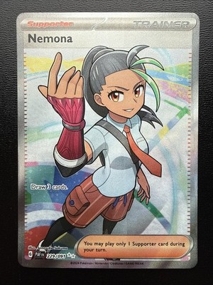 FREE SHIPPING Nemona 229/091 Paldean Fates PAF Full Art Pokemon TCG