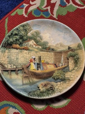 14 inch hand-painted plaque by W.H.BOSSONS