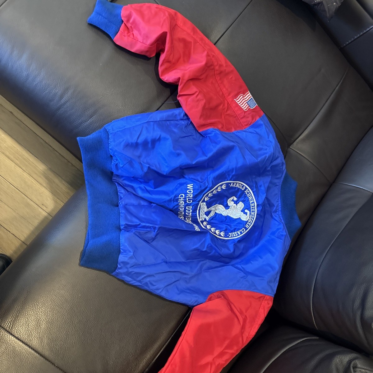 【希少】Champion アワードジャケット　袖レザー　USA製 Arnold Schwarzenegger Championship Jacket Tony Nowak 2008 Limited
