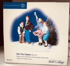 DEPT 56 SNOW Village accessory START YOUR ENGINES  (T) NIB 55132