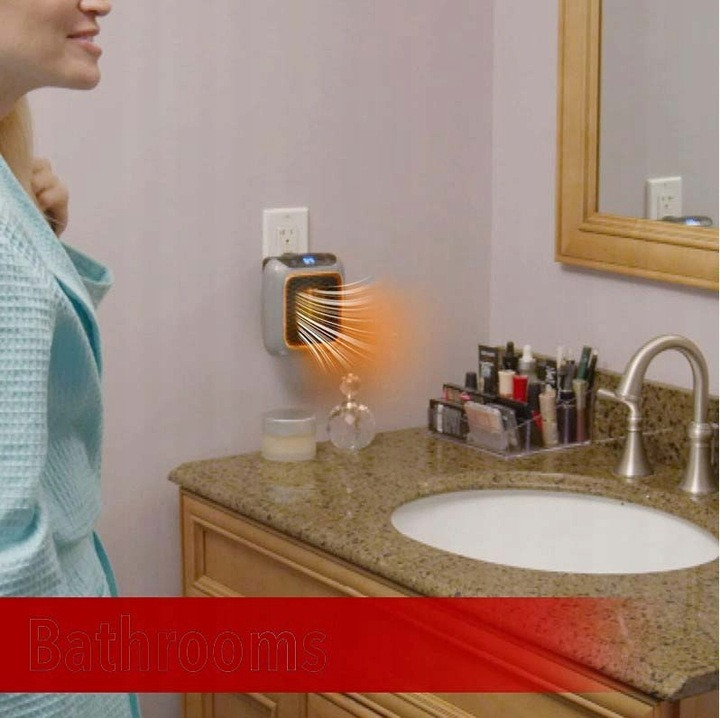 Small Space Heater Plug In- 800w Mini Wall Mount Portable Heaters For Indoor Use