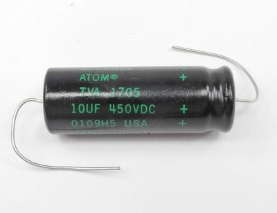 New Sprague TVA 1705 10UF 450V 85C Axial Electrolytic Capacitor For LA-2A, Etc.