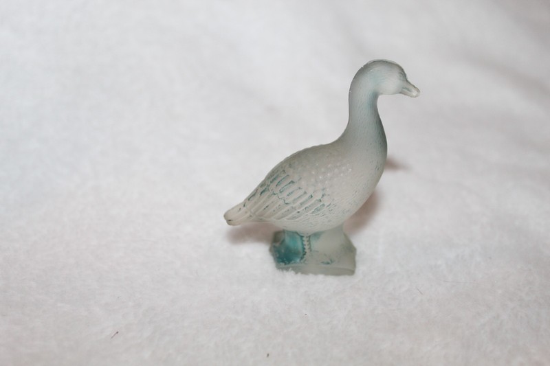 glass duck figurine vintage