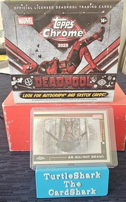 An All-Out Brawl 2025 Topps Chrome Deadpool Refractor No. 52