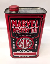 Marvel Mystery Oil Can Top Cylinder Lubrication Additive 32oz Quart 9oz Remain