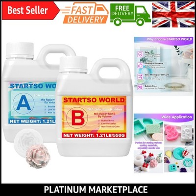 Silikonform Herstellung Kit 20A - Schnelle Aushärtung, Lebensmittelecht, Vielseitig & Einfach zu bedienen...