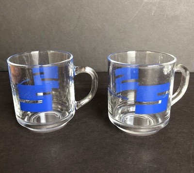 Vintage Luminarc Glass Mug Cup Saarman Construction Logo France