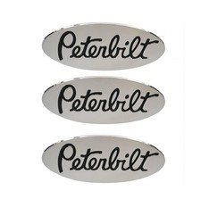 3pcs Logo Name Emblem Badge Plate Custom Cnc Aluminum 6061 Fit For Peterbilt ...