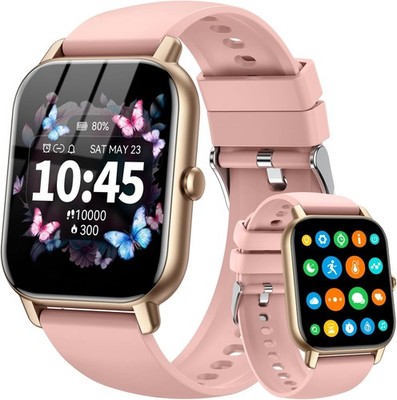 Reloj Inteligente Bluetooth De Mujer Para iPhone Apple y Samsung Android Rosa
