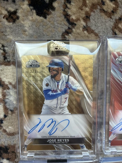 2024 Jose Reyes 1/1 Superfractor Gold Vinyl Topps Chrome Black Full Rainbow