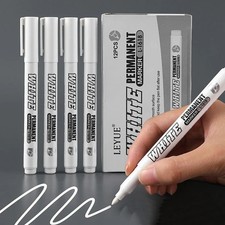 3 pcs White Waterproof Permanent Paint Marker Pens for Metal Wood Fabric 