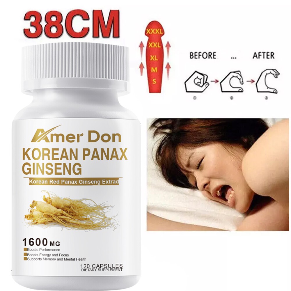 Coreano Rojo Panax Ginseng 1600mg 120 Cápsulas Energía/Resistencia/Memoria/Sexo Drive
