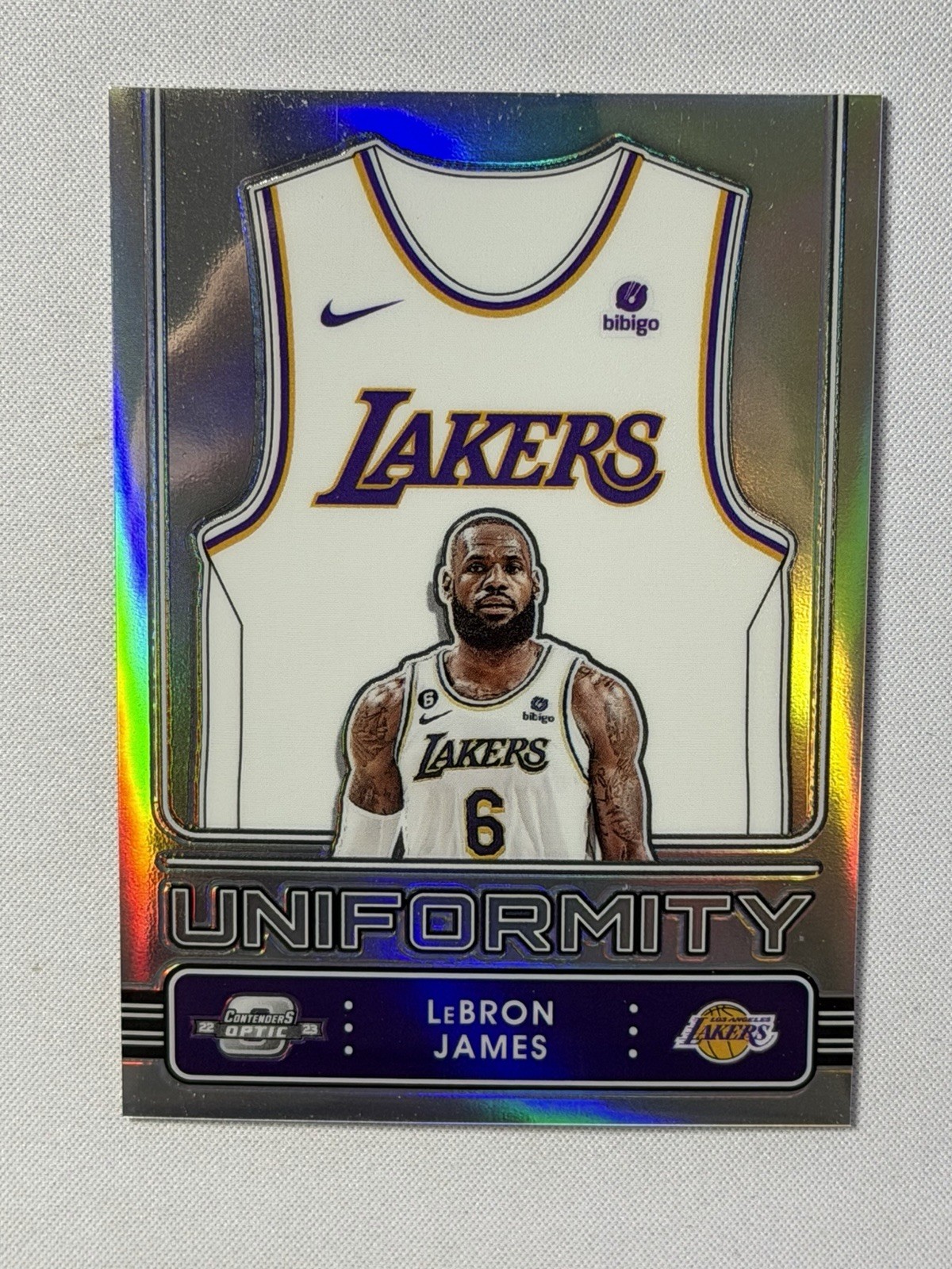 LeBron James 2022-23 Panini Contenders Optic Uniformity Silver Prizm #5