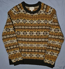 J.Crew men's Brushed Wool Fair Isle Sweater Large GUC