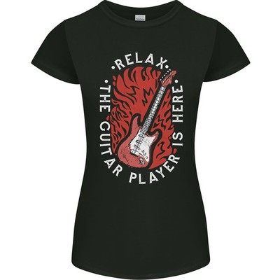 Gildan Here Comes the Guitar Player T-Shirt Damen Petite Kurzarm Slim Fit