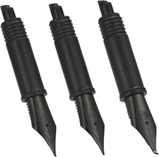 Set of 3 Hongdian Fountain Pen Black Nibs (Fine, Extra Fine and Bent Nib) for Bl