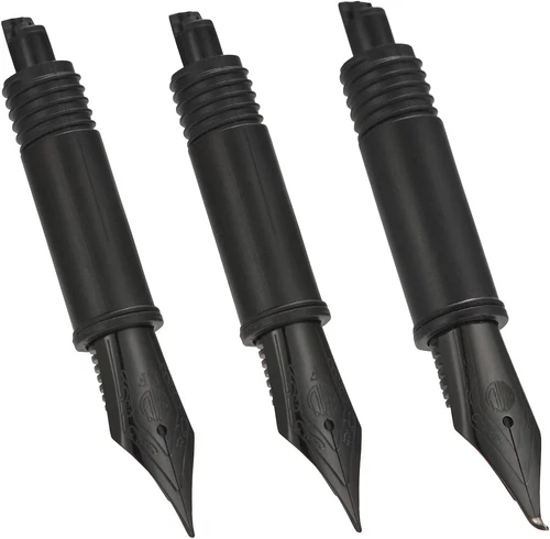 Set of 3 Hongdian Fountain Pen Black Nibs (Fine, Extra Fine and Bent Nib) for Bl - product listing photo