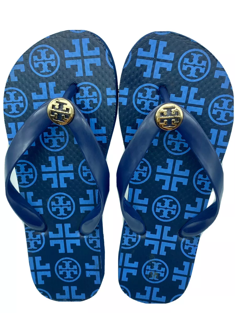 Tory burch deals navy flip flops