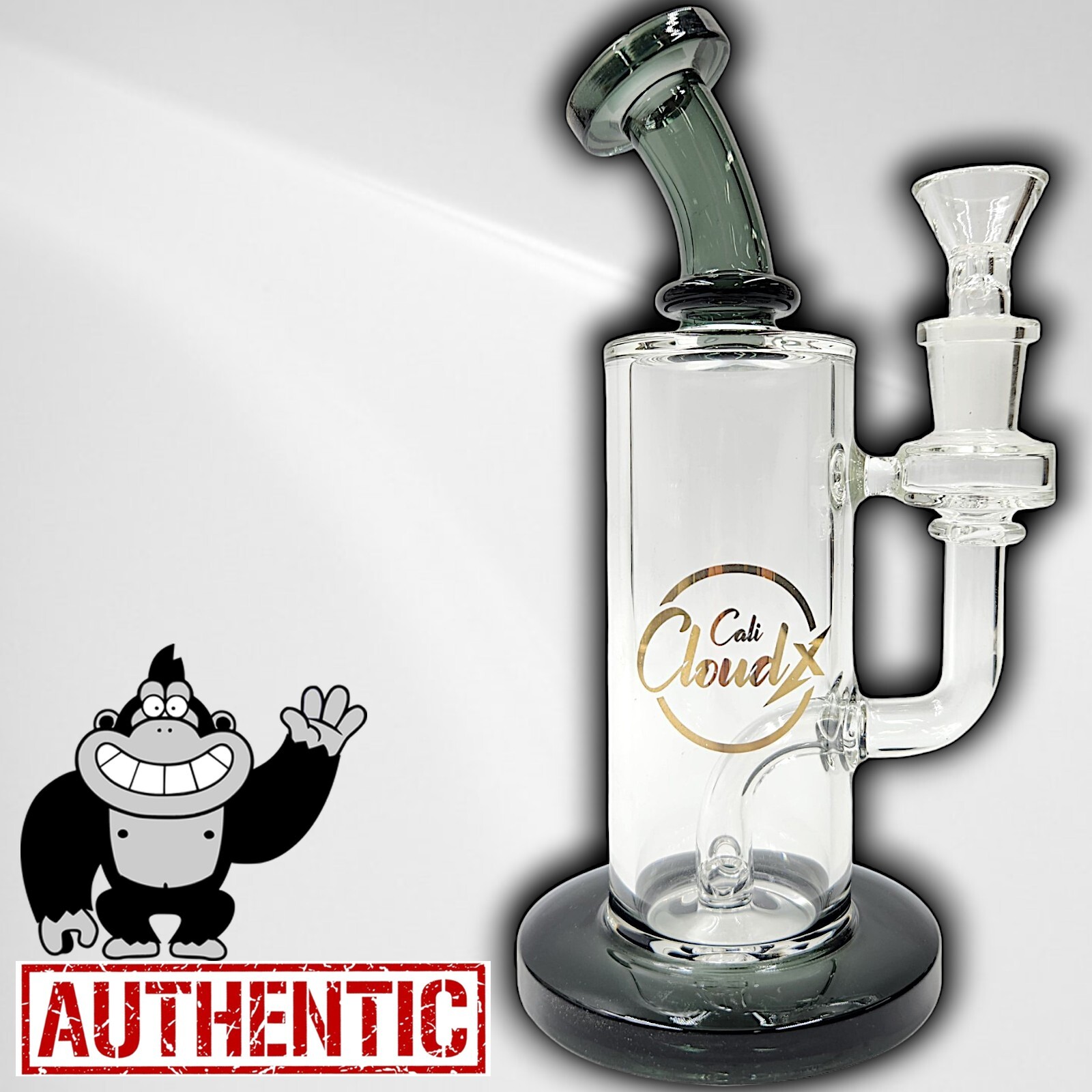 8" Cali CloudX Glass GREEN Straight Tube Beaker Bong Smoking Water Pipe
