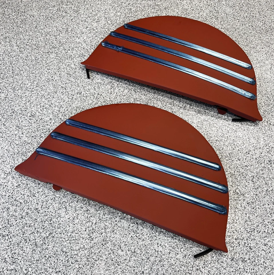 Faldones de guardabarros de acero de montaje exterior con molduras para auto Chevy 1941-1948 Foto 3 de 4