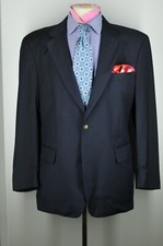 Jos. A. Bank Men's Solid Navy Blue Wool Blazer Sport Coat 42R 42 Regular