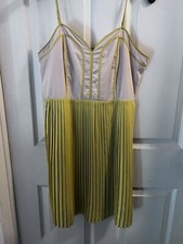 ELLE Color block Corset Style Dress with piping trim and pleated bottom - Size 6