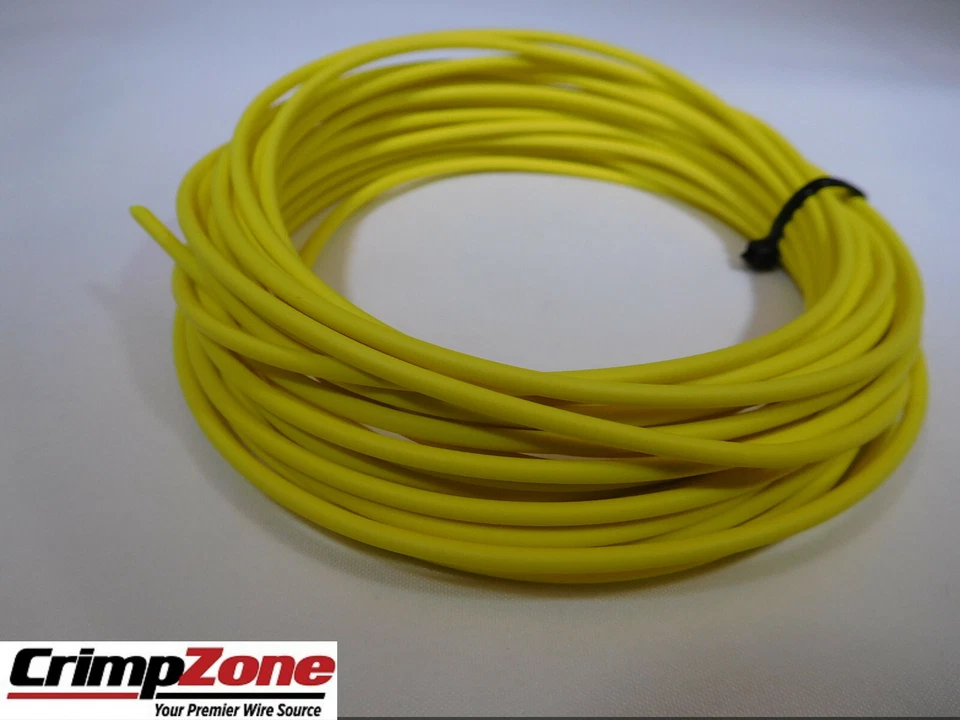 YELLOW 12 GAUGE GXL AUTOMOTIVE WIRE HIGH TEMPERATURE COPPER USA - 25 FEET - Image 3 of 4