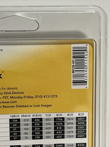 Lexar Media 128MB Memory Stick (MS128-431) New, Magic Gate - Picture 7 of 10
