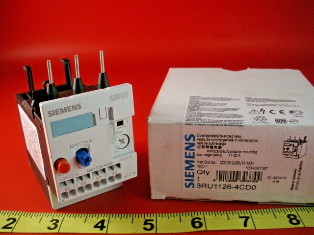 SIEMENS 3RU1126-4CD0 OVERLOAD RELAY NEW IN BOX