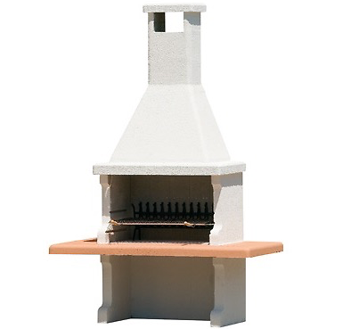 BARBECUE BETON CEPPO PREFABBRICATO IN CEMENTO 180x90x267h - a carbone e legna
