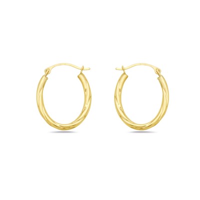 1.30 Crt Dimond Ovl Hoops Errings 14 Krt White Gold For Sle t