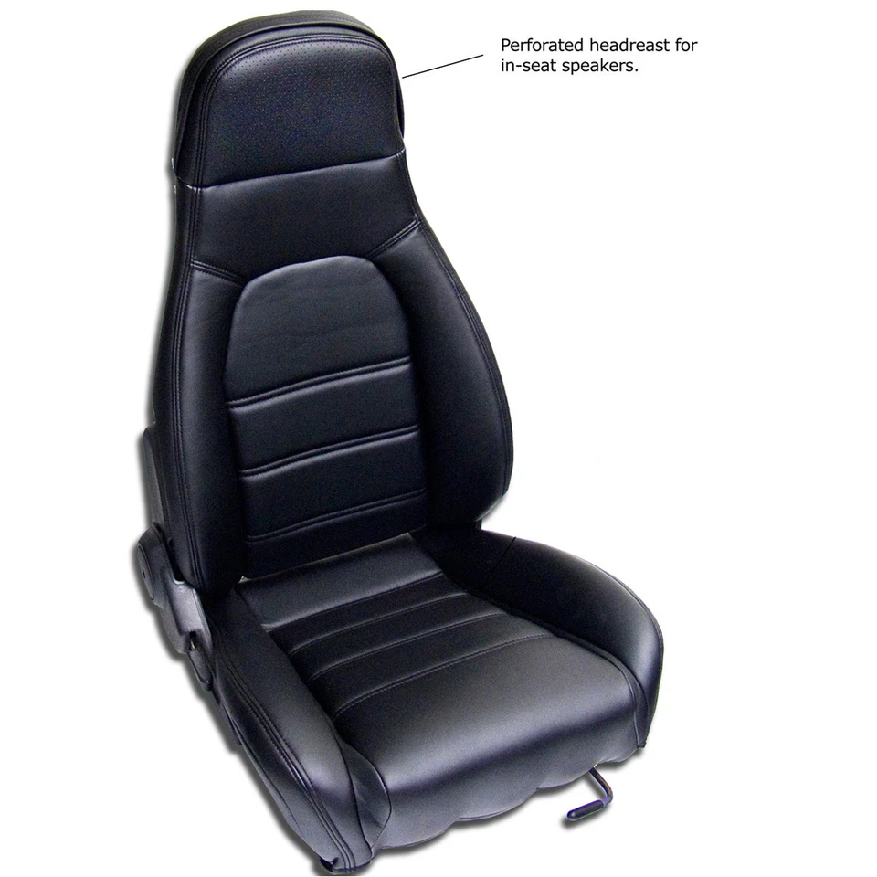Mazda Miata 1990-97, Par de Fundas de Asiento Delantero / Kit para Asientos Estándar, Negro Foto 2 de 4