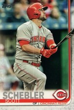#218 Scott Schebler Cincinnati Reds 2019 Topps Series 1 Baseball Card EAK