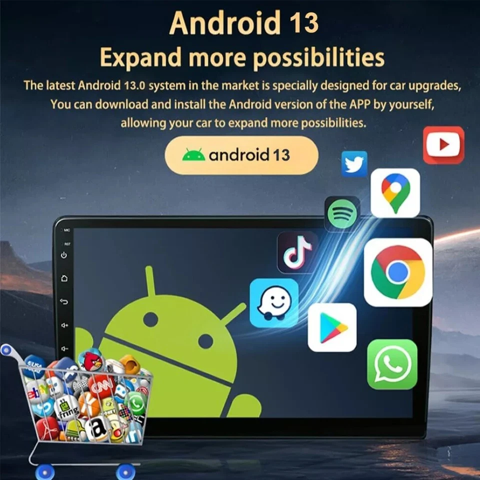 Apple Carplay For Toyota Yaris iA 2017 2018 32GB Android 13 Car Stereo Radio+CAM - Image 3 of 4