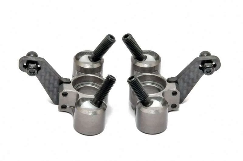 HoBao OP1-0077 CNC Aluminum Front Steering Block Set for Hyper TT2.0 - Image 3 of 4