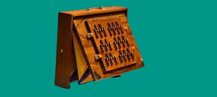 Caja Shruti Premium de 3 octavas con 36 notas, hecha a mano con caja Shruti de madera de teca 432Hz Foto 2 de 4