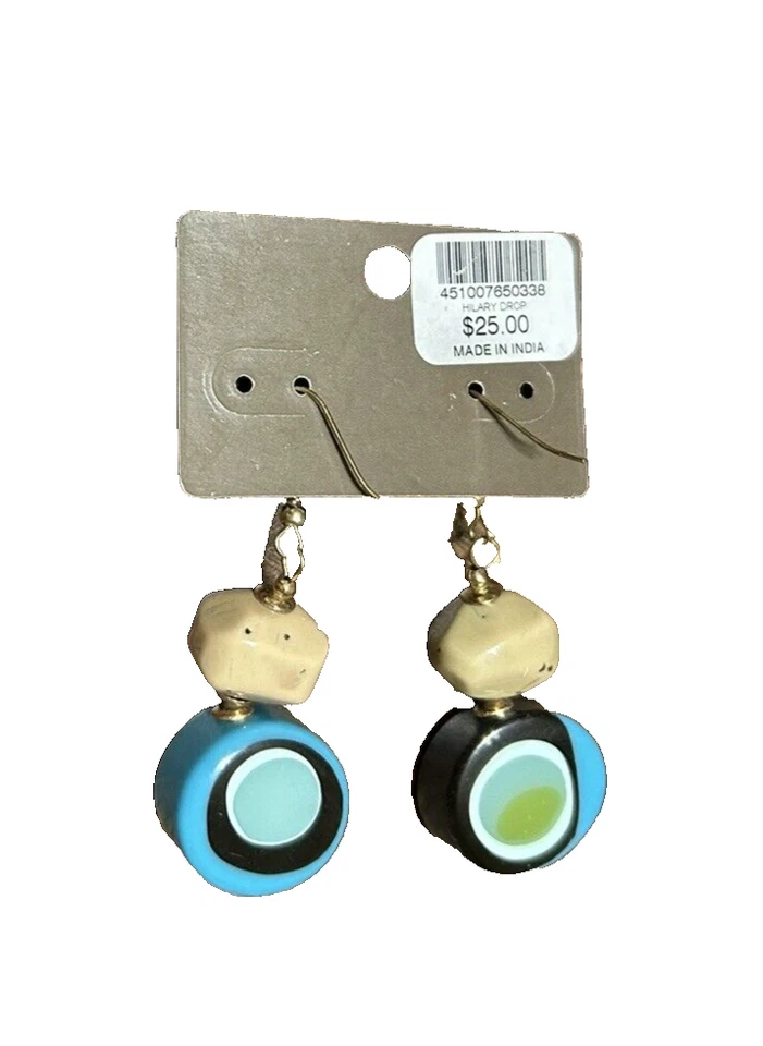 Pendientes colgantes Hilary gota Chicos turquesa tostada para mujer Foto 2 de 4