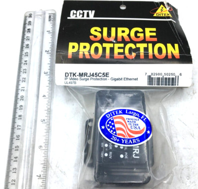 Ditek CCTV IP Video Surge Protection Gigabit Ethernet DTK-MRJ45C5E NIP