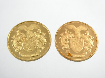 The Franklin Mint 1974 Group of 2 Coins Benjamin Franklin No