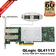 Dell Dual Port QLogic FastLinQ 41112 10Gb SFP Server Ethernet PCIe NIC 5252W