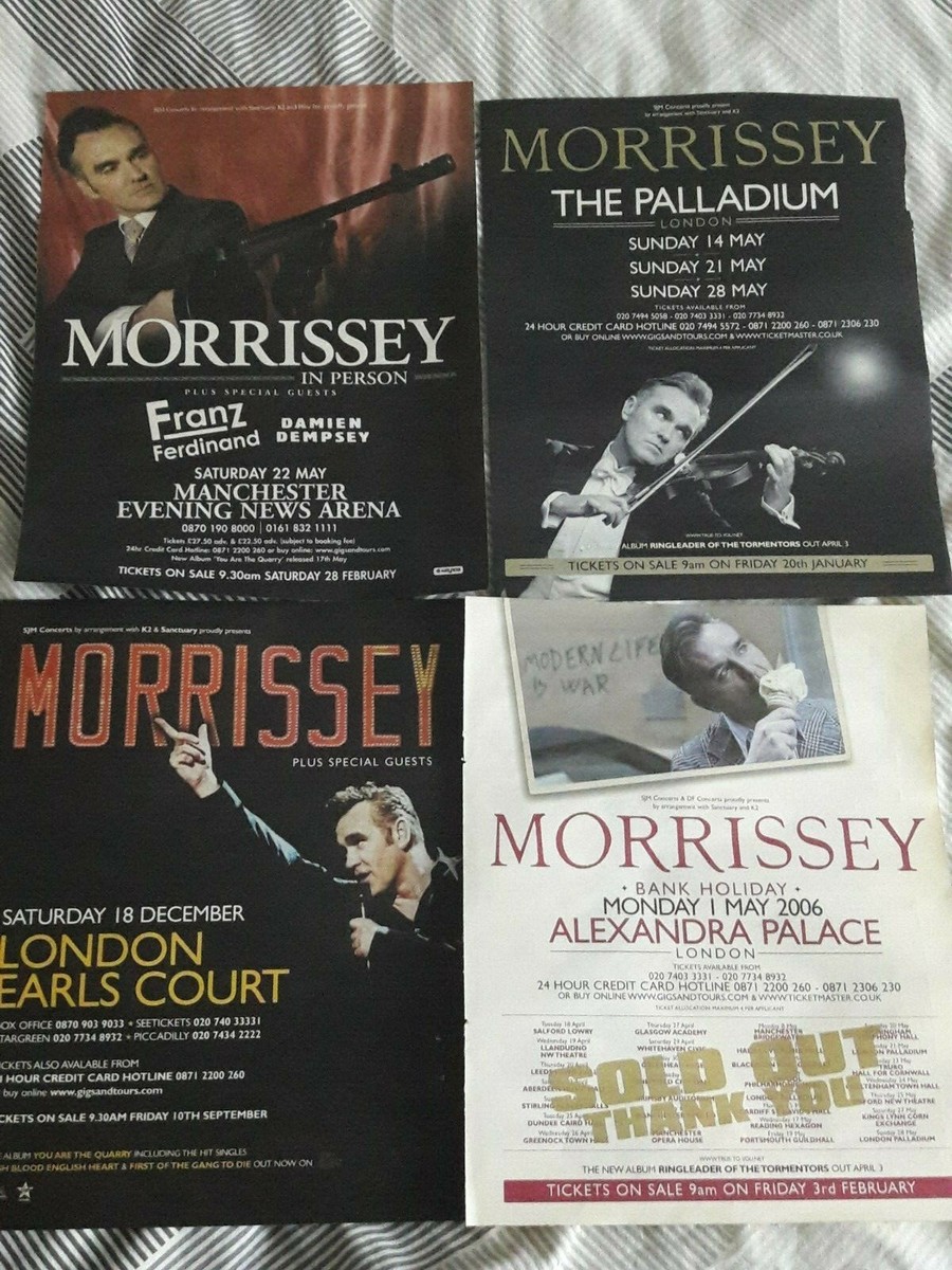 MORRISSEY magazine advert / small poster LIVE TOUR SATES 2004 2006