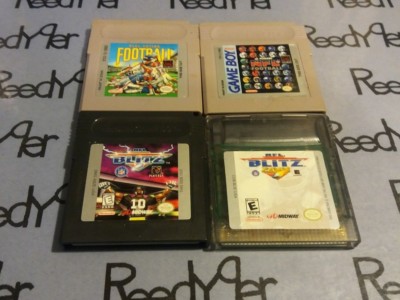 4 GBC color Football Game Lot NFL Blitz /Blitz 2001 / Play Action / NFL Football