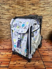 Zuca Ice Skating Bag and Frame - Lavender Peace Signs w/ Flashing Lower Wheels.