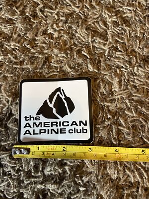 The AMERICAN ALPINE CLUB Rock Climbing STICKER Decal White Mountains Outdoor
