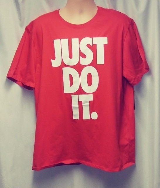 orange nike just do it shirt