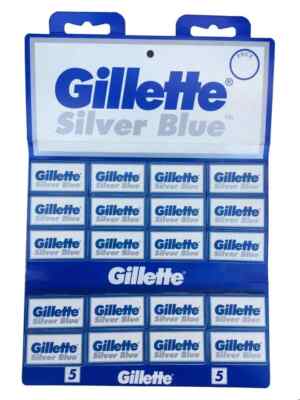 100 Gillete Silver Blue DE double edge razor blades MADE IN RUSSIA