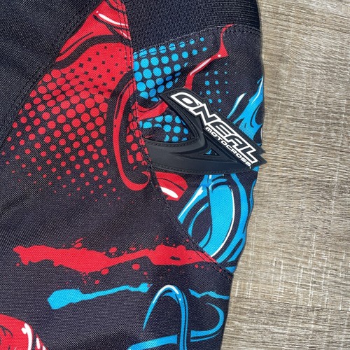 Motocross motorcycle Element Series Youth Red Black Blue Racing Pants - Picture 9 of 11