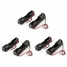 5X Plastic Battery Storage Case Box Holder For AAA with wire leads